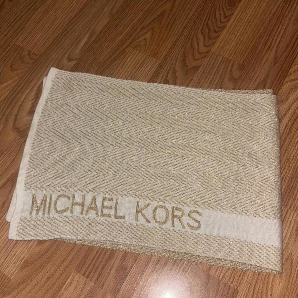 Michael Kors Gold & White Scarf